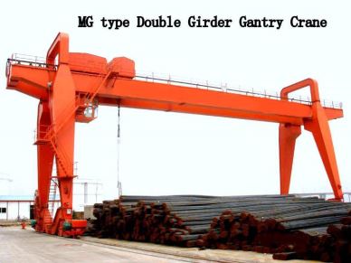 Grue à portique de portail à télécommande sans fil double poutre principale 50 tonnes